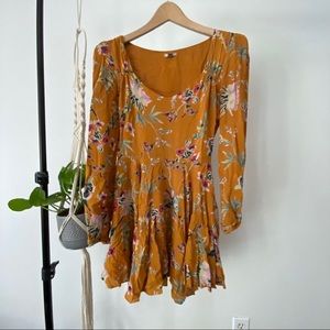 Yellow long sleeve dress